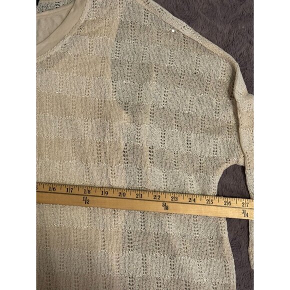 Grace Elements Beige Knit Top With Inner Tank M - Picture 5 of 6